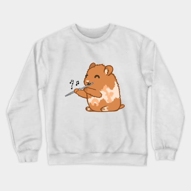 Flute Hamster Crewneck Sweatshirt by Artstuffs121